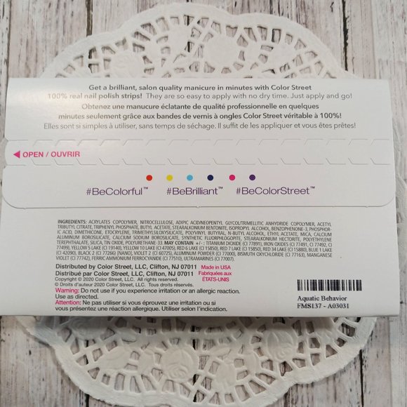 Color Street 100% Nail Polish Strips Aquatic Behavior Duochrome - Picture 4 of 5